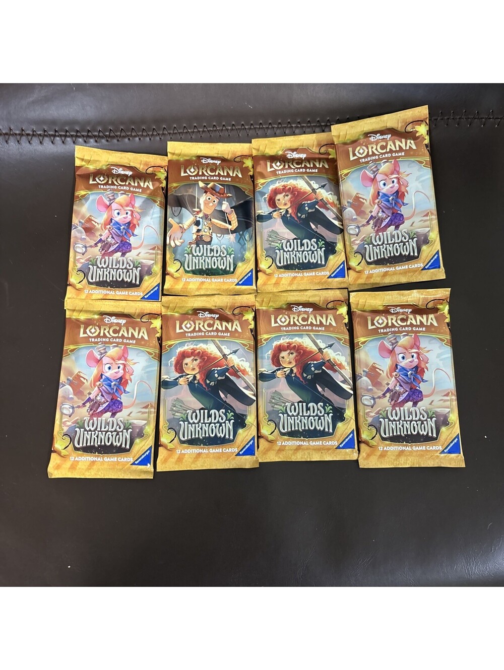 Disney Lorcana Wilds Unknown Booster Packs Lot Of 8